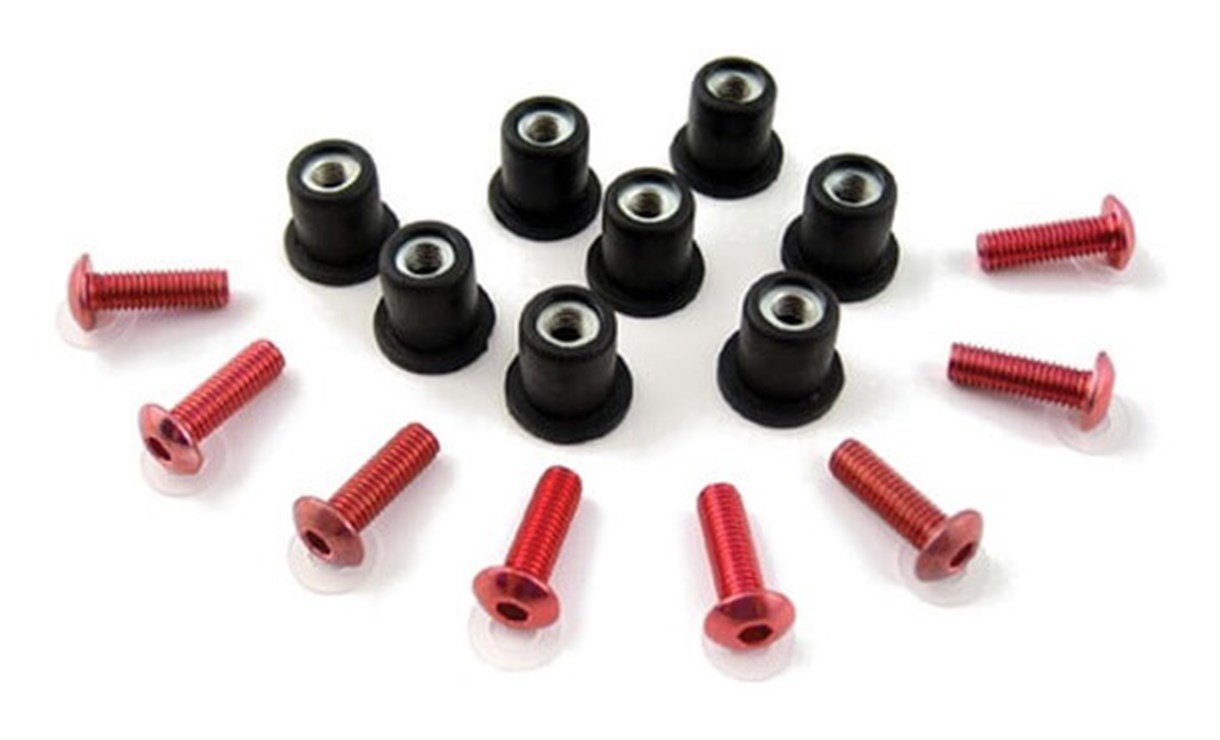 Puig 0957R Kırmızı Universal Cam Vidası