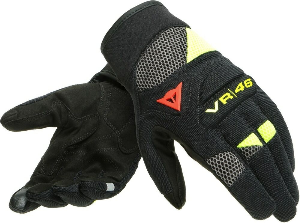 Dainese VR46 Curb Kısa Eldiven Ant Fluo Sarı