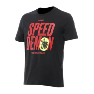 DAINESE T SHIRT/ KNEE DOWN JET-BLACK