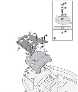 Kappa KR1123 Honda Forza 300 ABS Arka Çanta Demiri