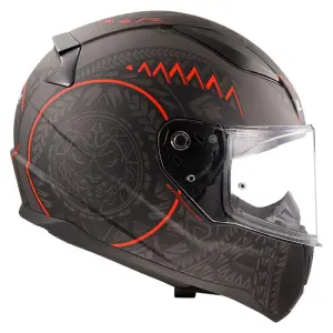 LS2 Rapid 2 Kapalı Kask Takaroa Mat Siyah Kırmızı