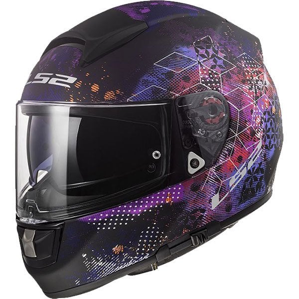 Ls2 Vector Cosmos Kask Mat Siyah Pembe