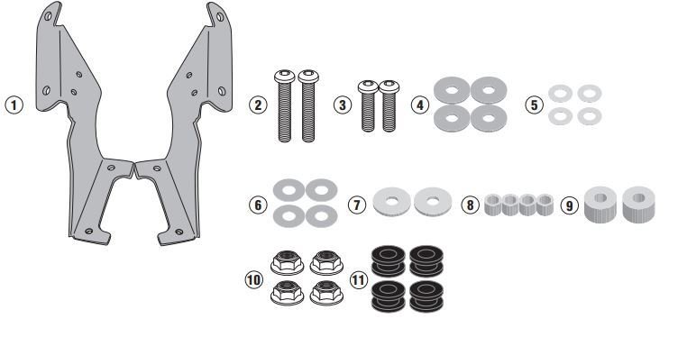 Givi D2143KIT Yamaha Niken 900 Siperlik Bağlantısı