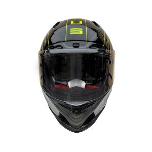 Zeus Kask ZS-1800B Gloss Carbon Fluo Sarı