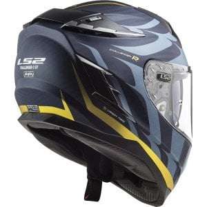 Ls2 Challenger C Flames Kask Karbon Sarı