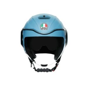 Agv Orbyt Kask Multi Block Matt Iron Mavi Yeşil Beyaz