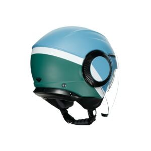 Agv Orbyt Kask Multi Block Matt Iron Mavi Yeşil Beyaz