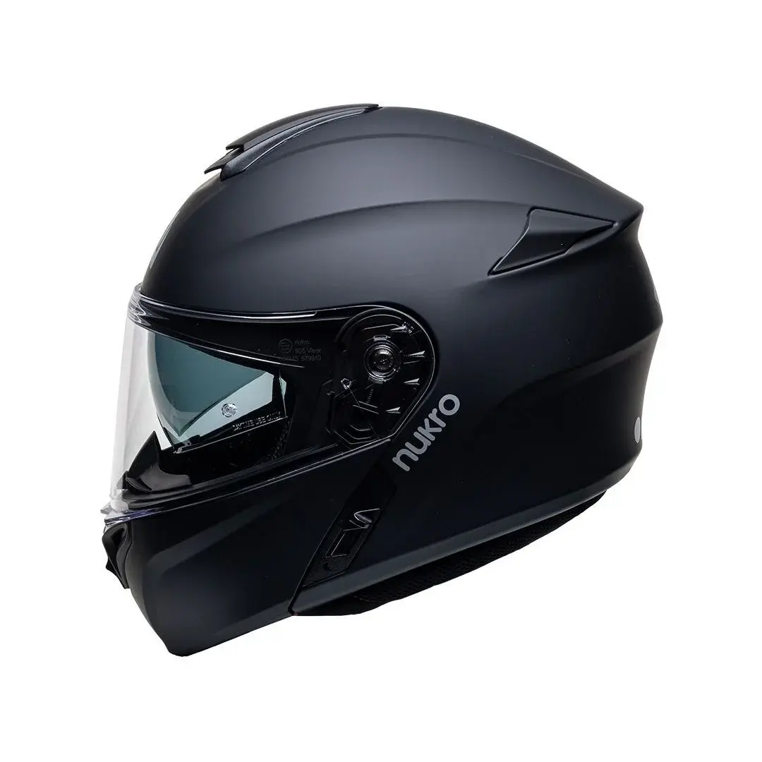 Nukro 938SV Çene Açılır Kask Mat Siyah