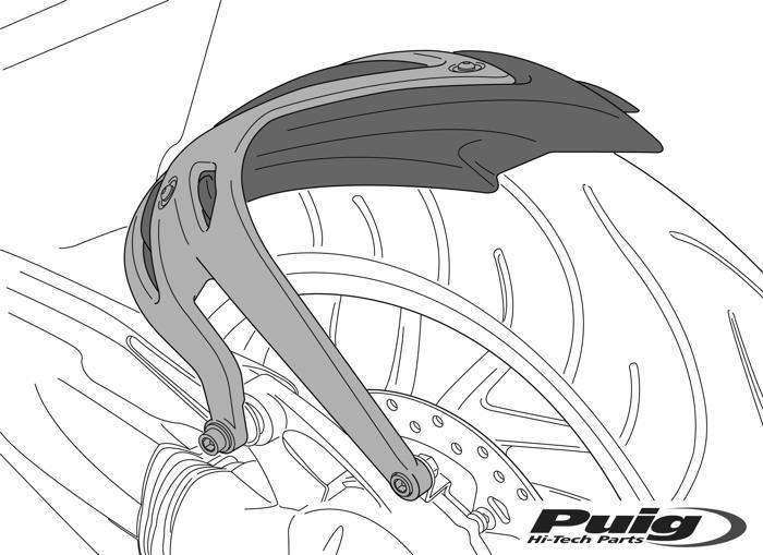 Puig 4094C Kawasaki ZX-10R Carbon Arka İç Çamurluk