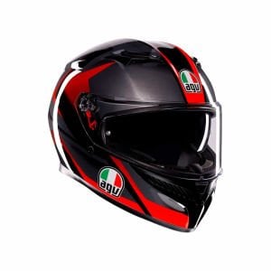 Agv K3 Kask Striga Siyah Gri Kırmızı
