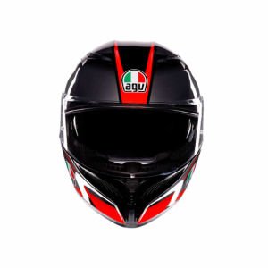 Agv K3 Kask Striga Siyah Gri Kırmızı