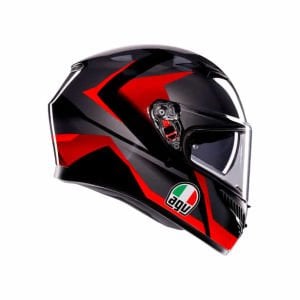 Agv K3 Kask Striga Siyah Gri Kırmızı