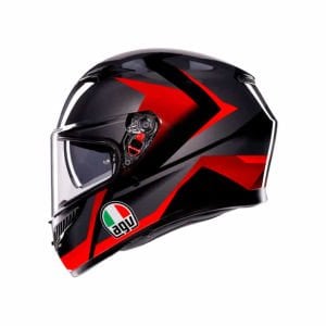 Agv K3 Kask Striga Siyah Gri Kırmızı