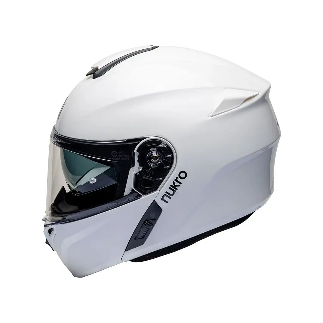Nukro 938SV Çene Açılır Kask Beyaz