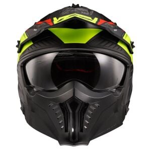 LS2 Drifter Kask Devor Mat Siyah Neon Sarı