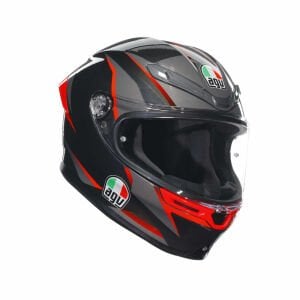 AGV K6 S Kask Slashcut Gri Kırmızı