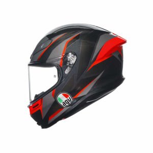 AGV K6 S Kask Slashcut Gri Kırmızı