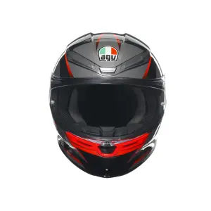 AGV K6 S MPLK SLASHCUT BLK Kapalı Kask Gri Kırmızı