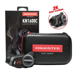 KNMASTER KN1600C PRO Kameralı Kask Bluetooth Intercom