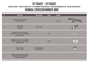Kappa D1104KITK Honda VFR 800X Siperlik Bağlantısı