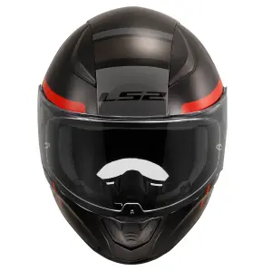 LS2 Rapid 2 Kapalı Kask Chos Siyah Kırmızı