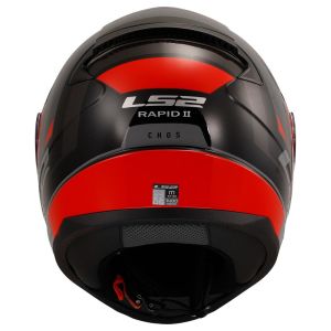 LS2 Rapid 2 Kask Chos Siyah-Kırmızı