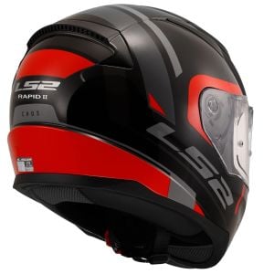 LS2 Rapid 2 Kask Chos Siyah-Kırmızı