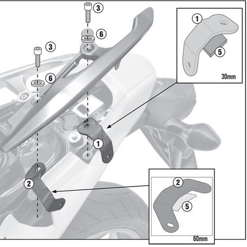 Givi 1109Kit Honda Integra 700 Yan Çanta Demiri Bağlantı Kiti