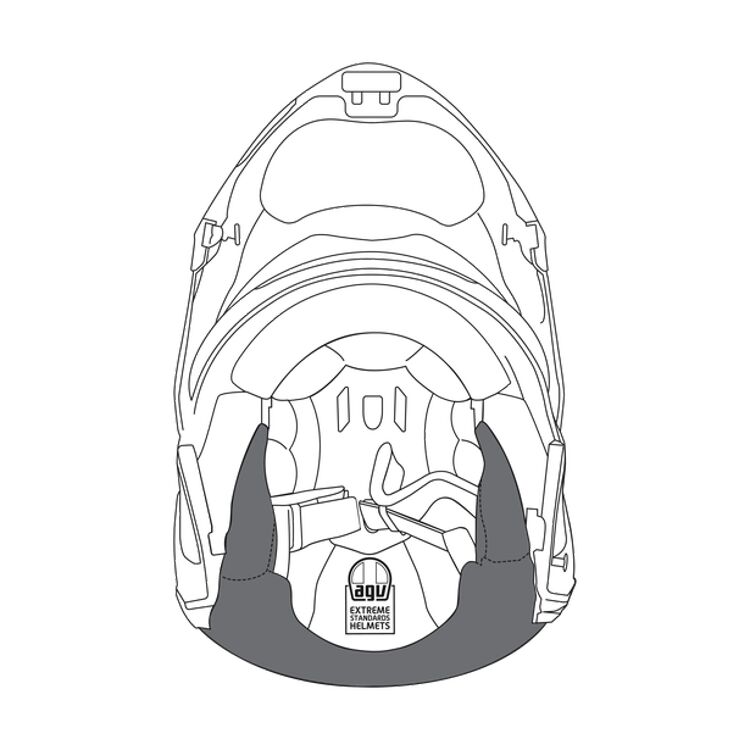 AGV Sportmodular Kask Yanak Pedi 2XL