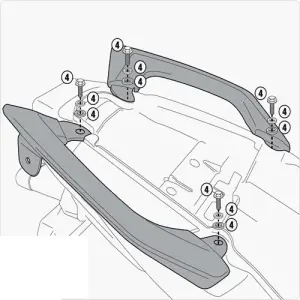 Givi 4103Kit Kawasaki Versys 650 Yan Çanta Demiri Bağlantı Kiti