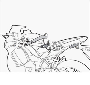 Givi 4100Kit Kawasaki Z 1000 SX Yan Çanta Demiri Bağlantı Kiti