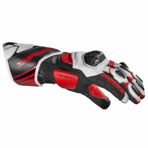 Spidi Carbo 7 Deri Eldiven Kırmızı Beyaz