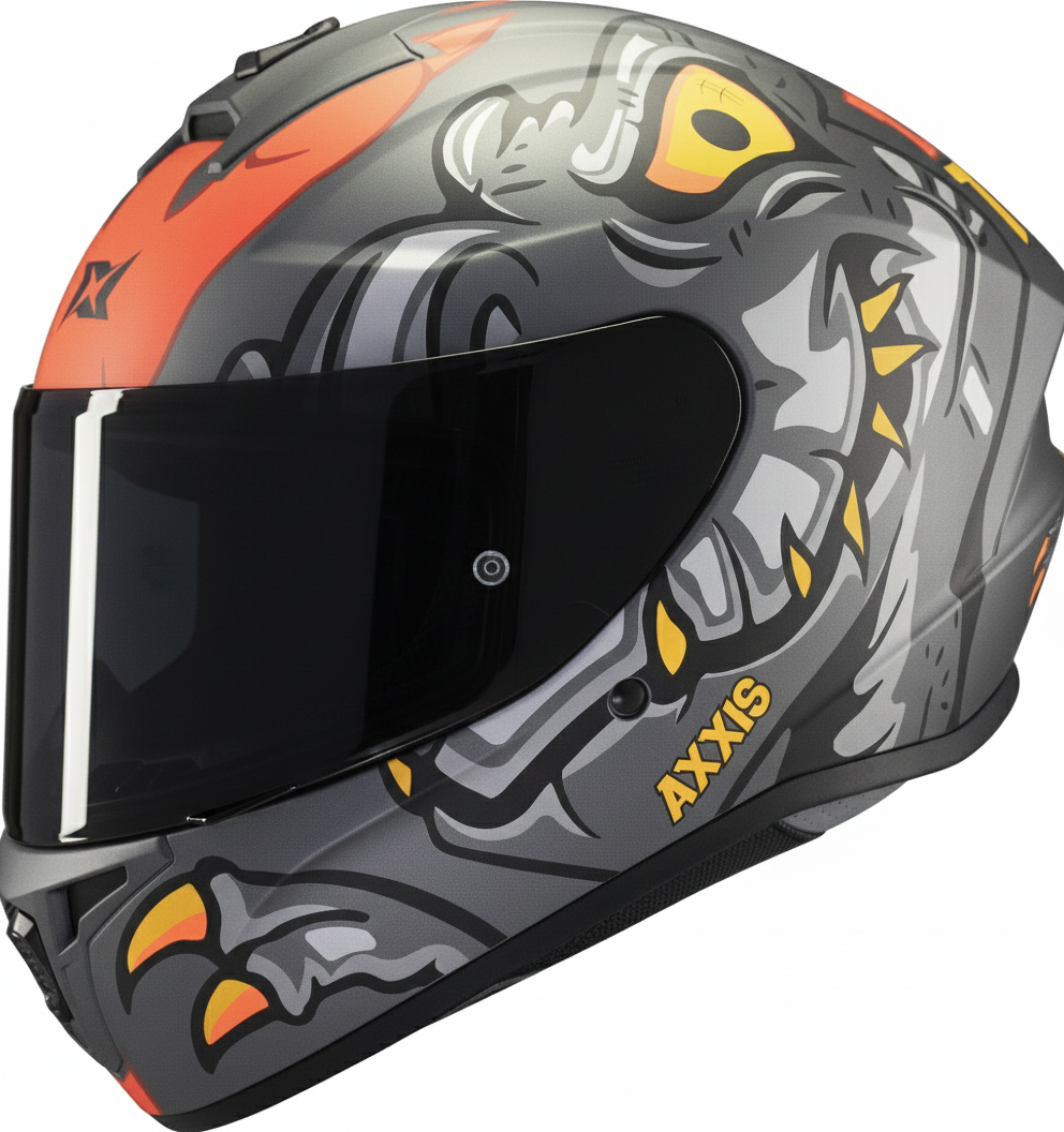 Axxis Draken S Kask DINOOTON B5 Matt Red
