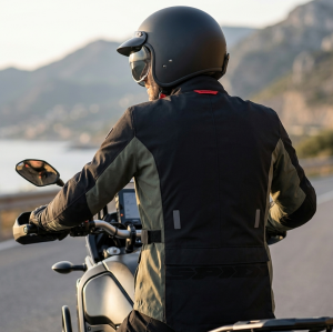 Spidi Terran Tex Ceket Haki Siyah