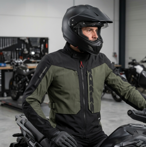 Spidi Terran Tex Ceket Haki Siyah