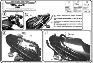 Givi 340F Yamaha FZS 600 Fazer Arka Çanta Demiri