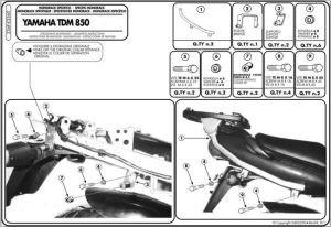 Givi 336F Yamaha TDM 850 Arka Çanta Demiri