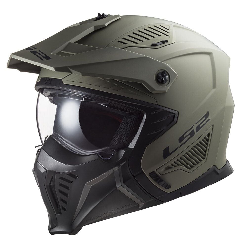 LS2 Drifter Kask Mat Olive Yeşil