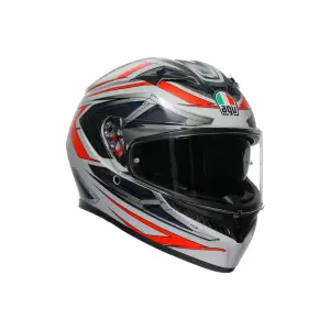 AGV K3 Kapalı Kask Mplk Space Mat Beyaz Fluo Kırmızı Configuration