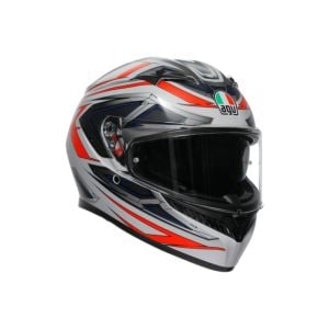 AGV K3 Kask Mplk Space Mat Beyaz Fluo Kırmızı Configuration