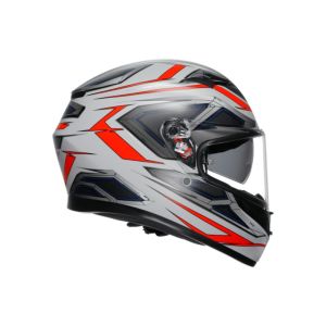 AGV K3 Kask Mplk Space Mat Beyaz Fluo Kırmızı Configuration