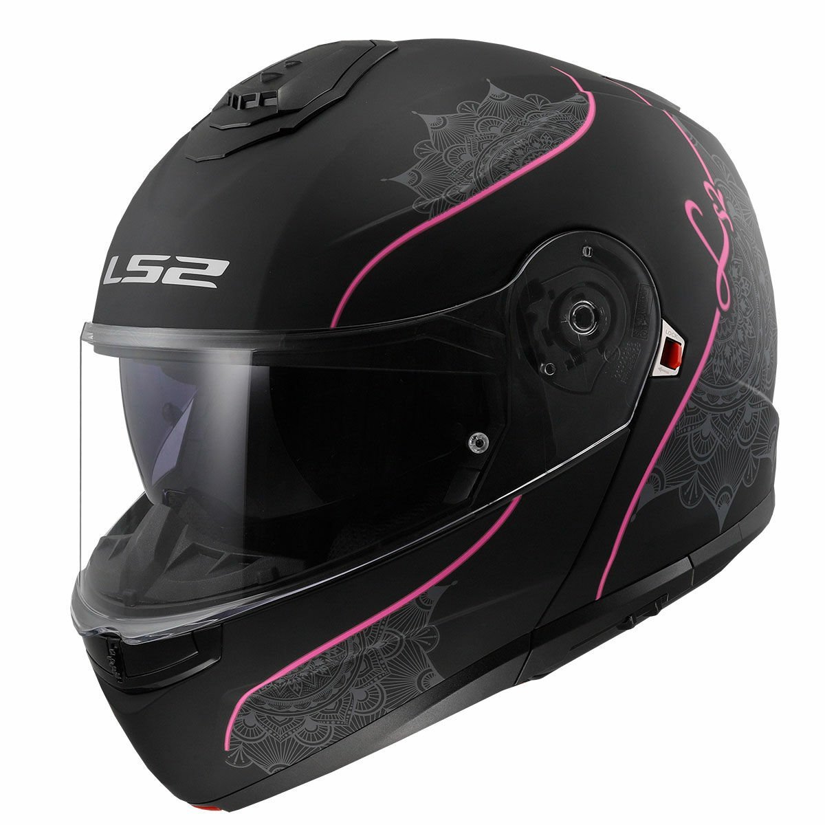 Ls2 Strobe 2 Kask Lux Mat Siyah Pembe