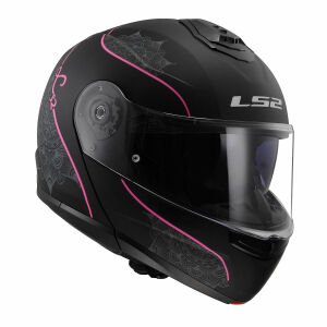 Ls2 Strobe 2 Kask Lux Mat Siyah Pembe