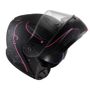 Ls2 Strobe 2 Kask Lux Mat Siyah Pembe
