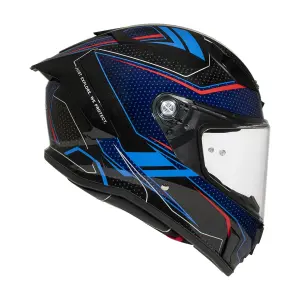 ZEUS ZS-837A AZ3 Kapalı Kask Siyah Mavi Kırmızı Gümüş