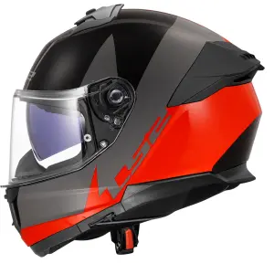 LS2 Stream 2 Kapalı Kask Thunderbiz Gri Turuncu LS2 Stream 2 Thunderbiz Gri Turuncu Kask 2XL