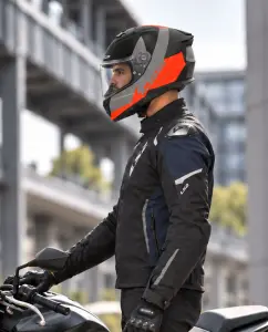 LS2 Stream 2 Kapalı Kask Thunderbiz Gri Turuncu LS2 Stream 2 Thunderbiz Gri Turuncu Kask 2XL