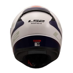 LS2 Rapid 2 Kapalı Kask Driveway Beyaz Mavi