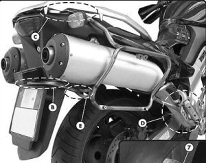 Kappa KLX528 Suzuki DL 1000 V-Strom Yan Çanta Demiri