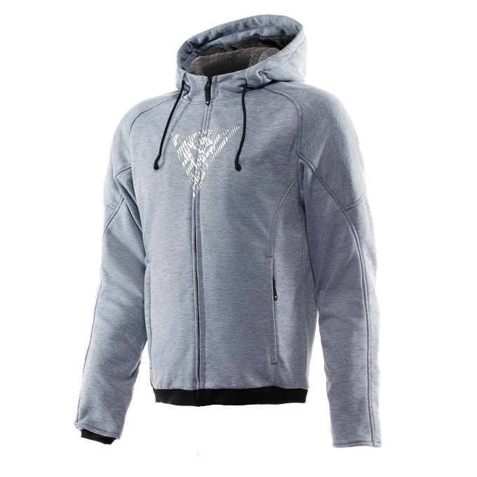 DAINESE BOVISA SAFETY HOODIE FULL ZIP GREY MELANGE BLACK